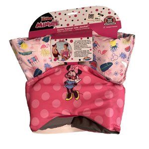 Disney Junior Minnie Mouse Character Learn-to-Swim Child Life Jacket 33-55lb NEW
